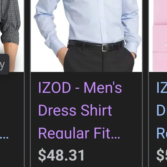 Izod men's casual, soft textured plaid shirt - Picture 6 of 8